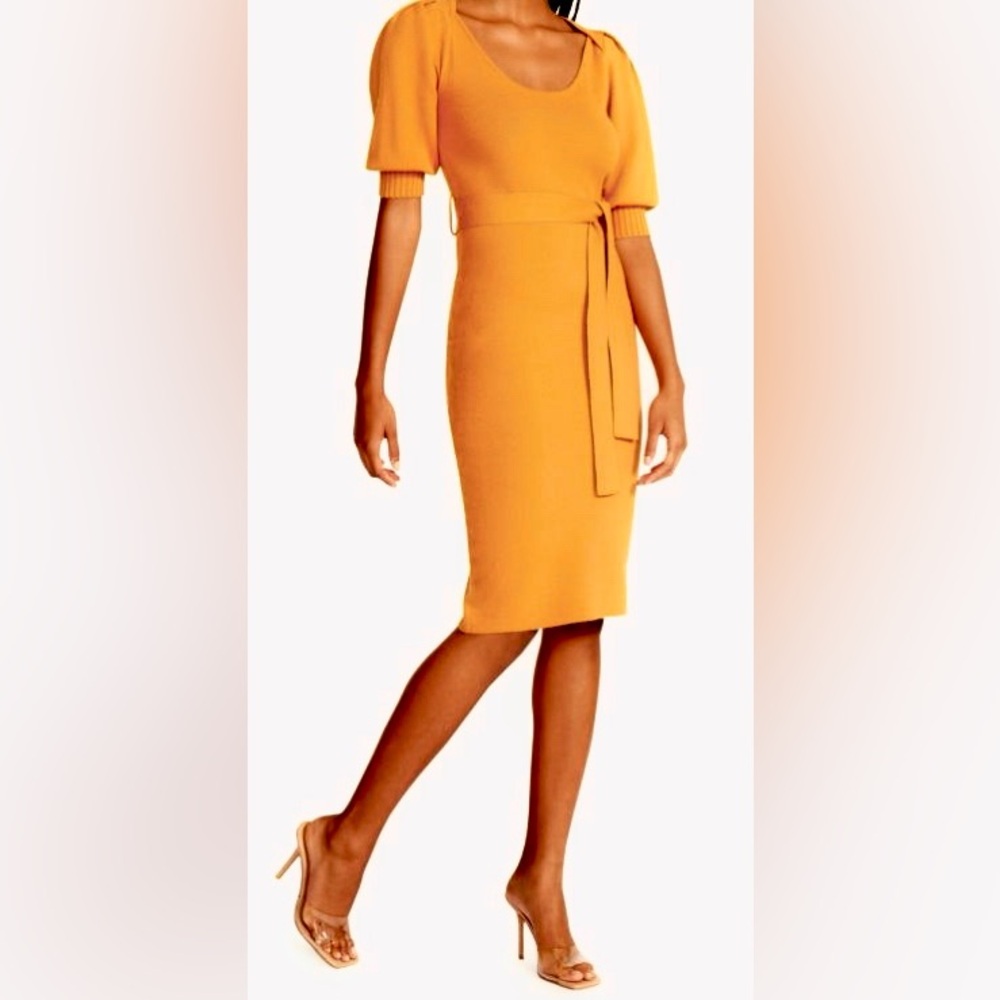 Betsey Johnson Orange Midi Dress
